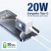1Hora GAR153 20W GaN — Cargador USB-C Power Delivery Carga Rápida