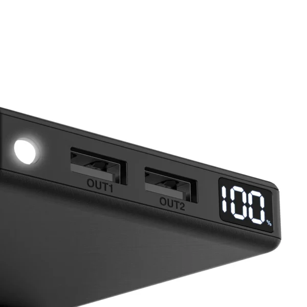 1Hora GAR263 Power Bank 10,000mAh — Pantalla LED y Linterna