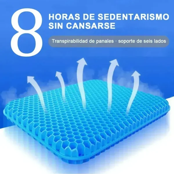 Cojín de Gel Panal Ergonómico para Silla de Oficina, Auto y Banco