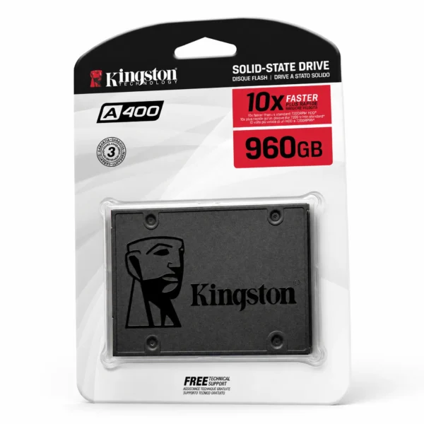 Kingston A400 960GB — SSD SATA III 2.5" para PC y Laptop