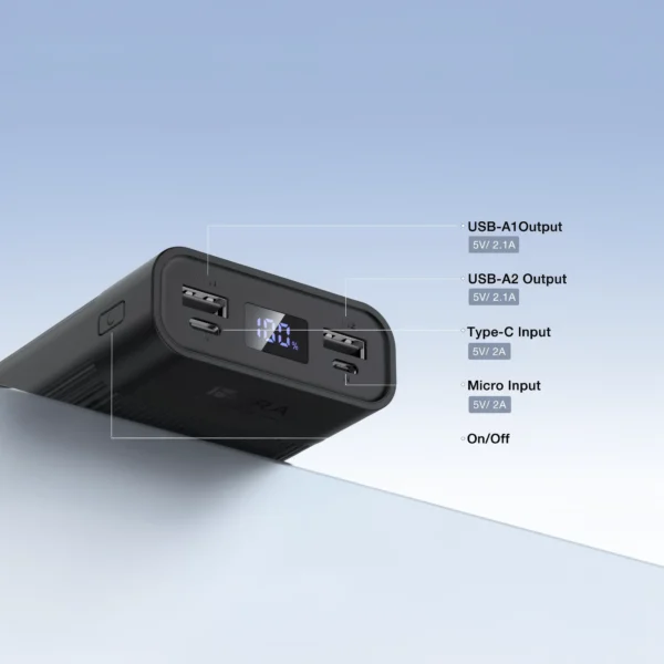 gar117 (5) Power Bank 1 Hora GAR117 20000mAh — Carga Dual con Pantalla LED