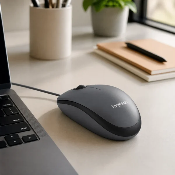 Mouse Óptico Alámbrico USB Ambidiestro Logitech M90