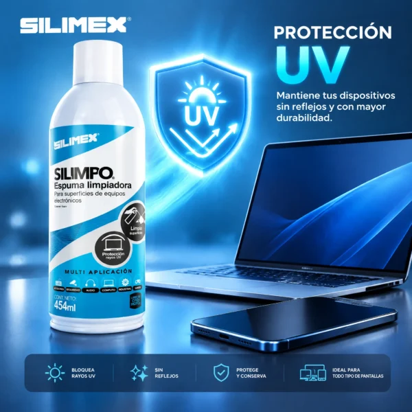 Espuma Limpiadora Silimex Silimpo 454 ml para Equipos de Cómputo