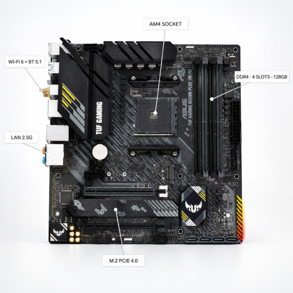 tuf-gaming-b550m-plus-wifi-09-infografia-specs Infografia de especificaciones clave de la ASUS TUF Gaming B550M-PLUS WI-FI: AM4, DDR4, M.2 PCIe 4.0, Wi-Fi 6, LAN 2.5G