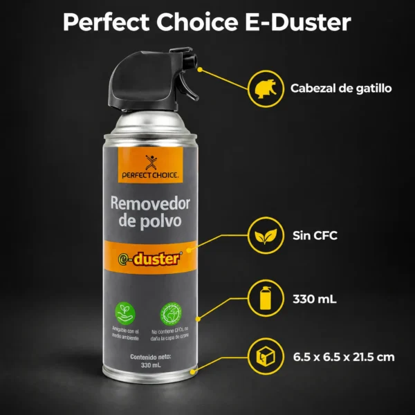 Perfect Choice E-Duster 330 ml — Aire comprimido removedor de polvo